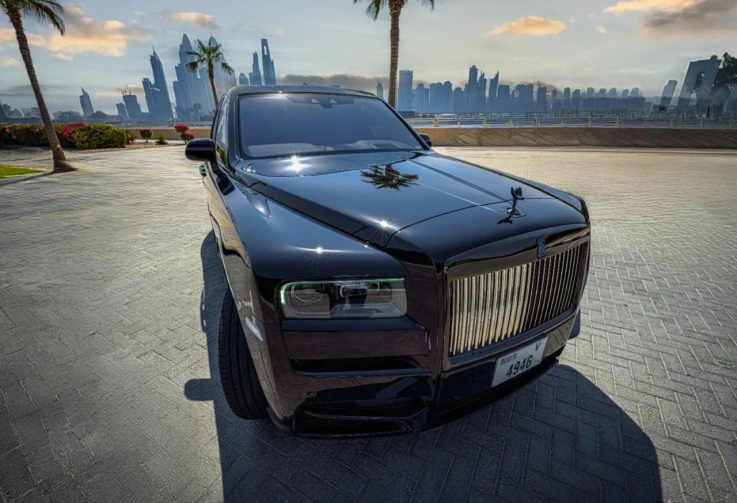 Rolls Royce Cullinan Black Badge 2023 BLACK RENTAL IN DUBAI - undefined